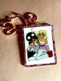 Skull and Bow keychain