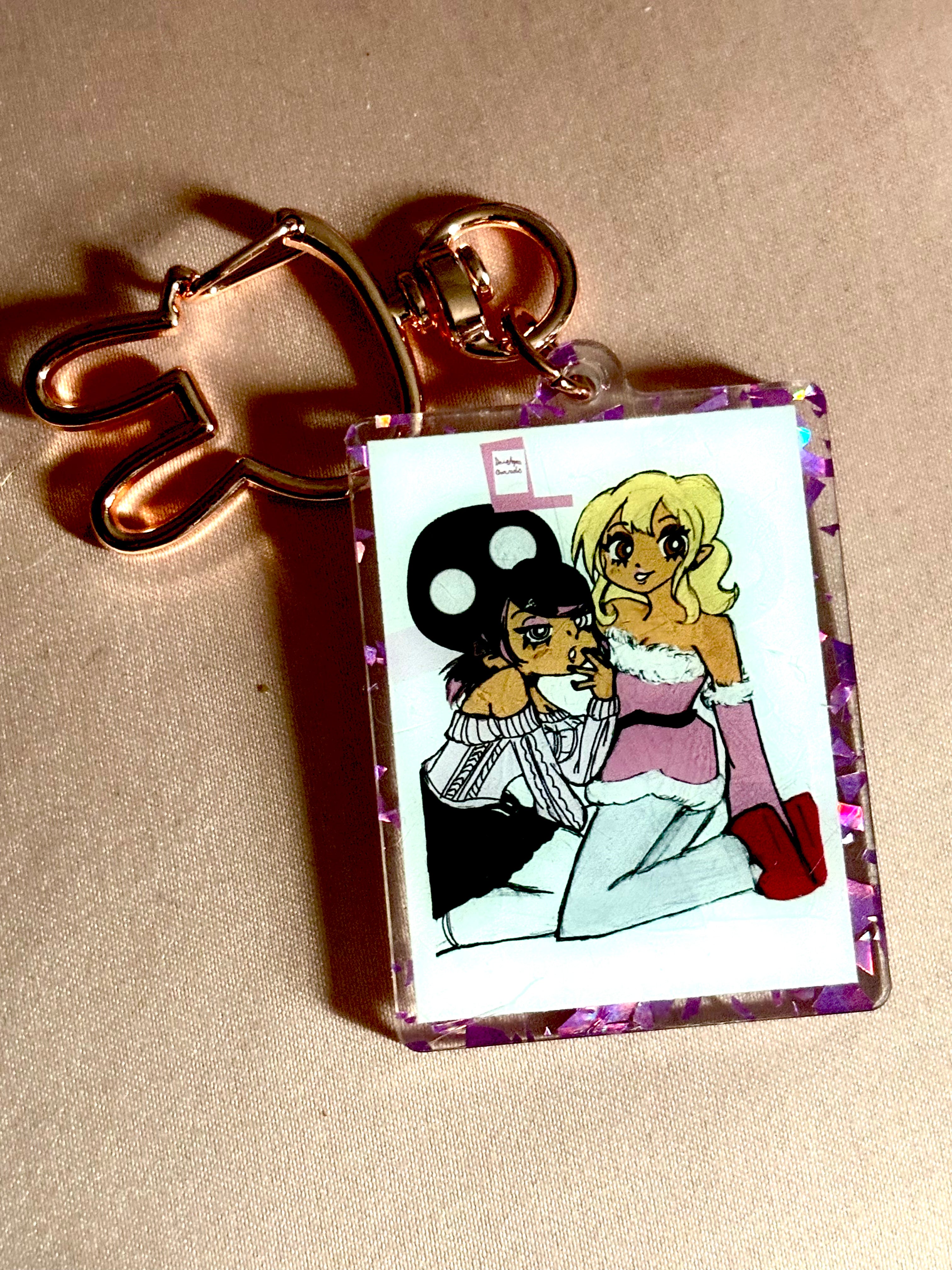 Skull and Bow keychain