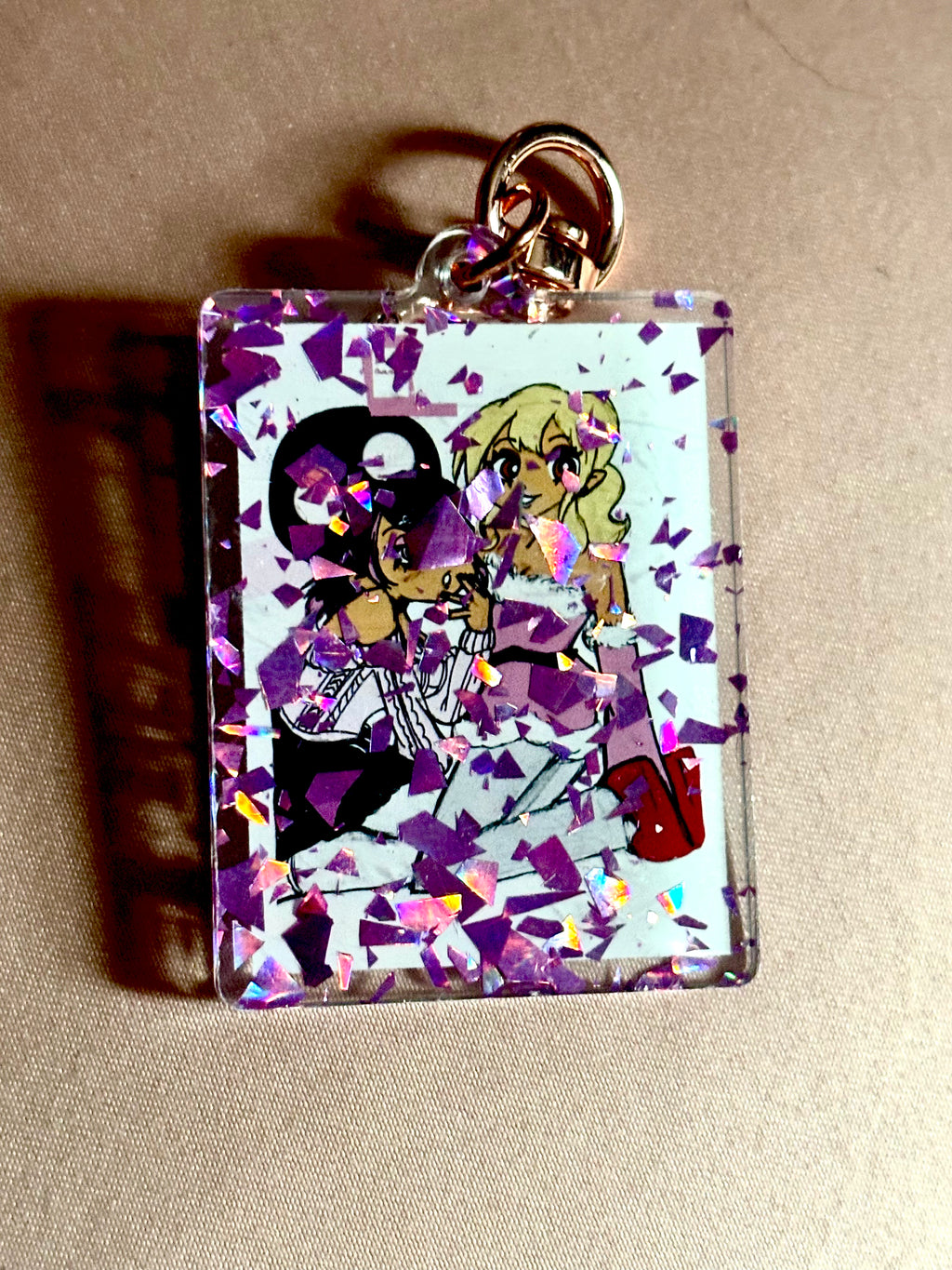 Skull and Bow keychain