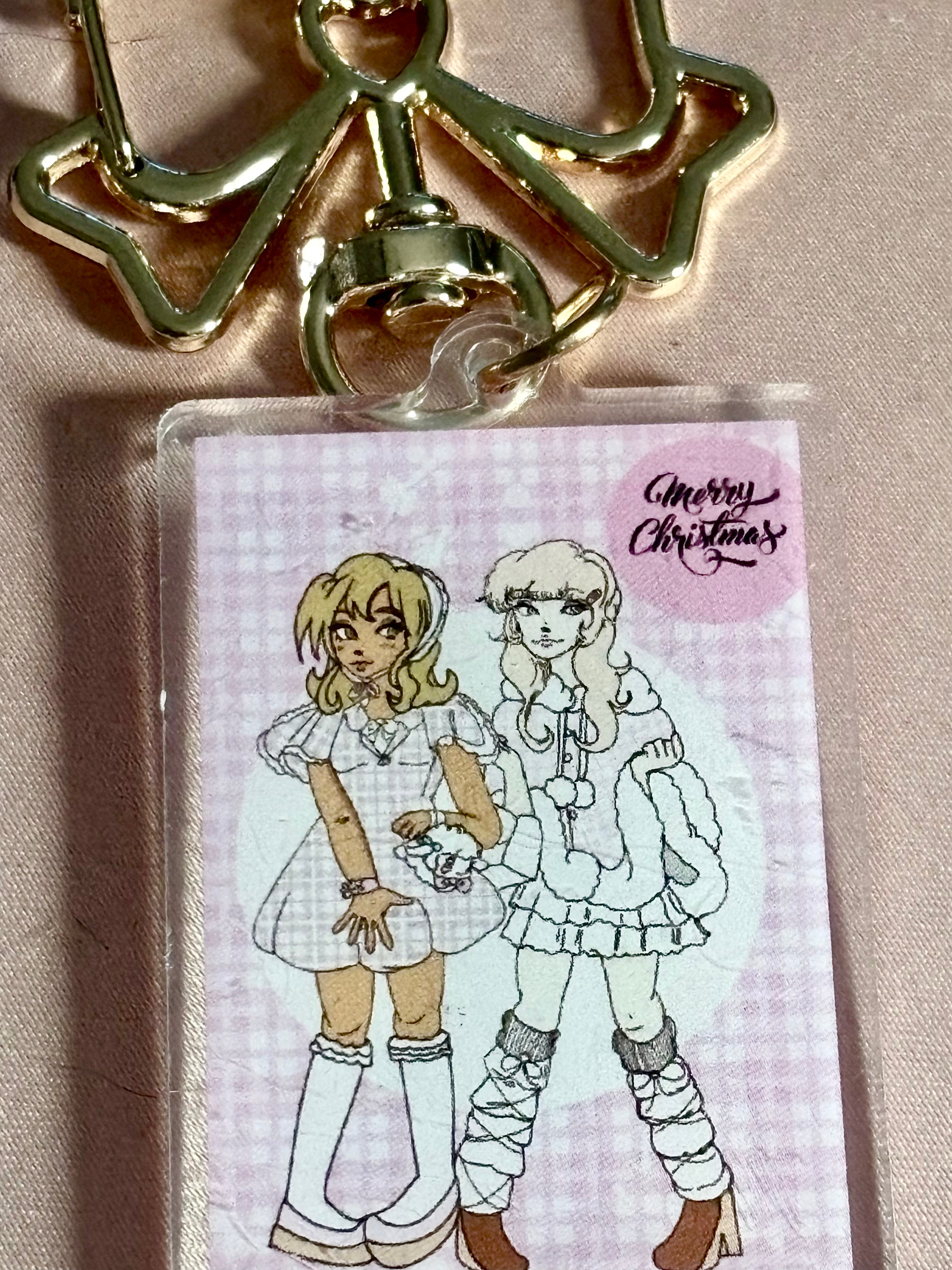 Merry Christmas keychains Oc art